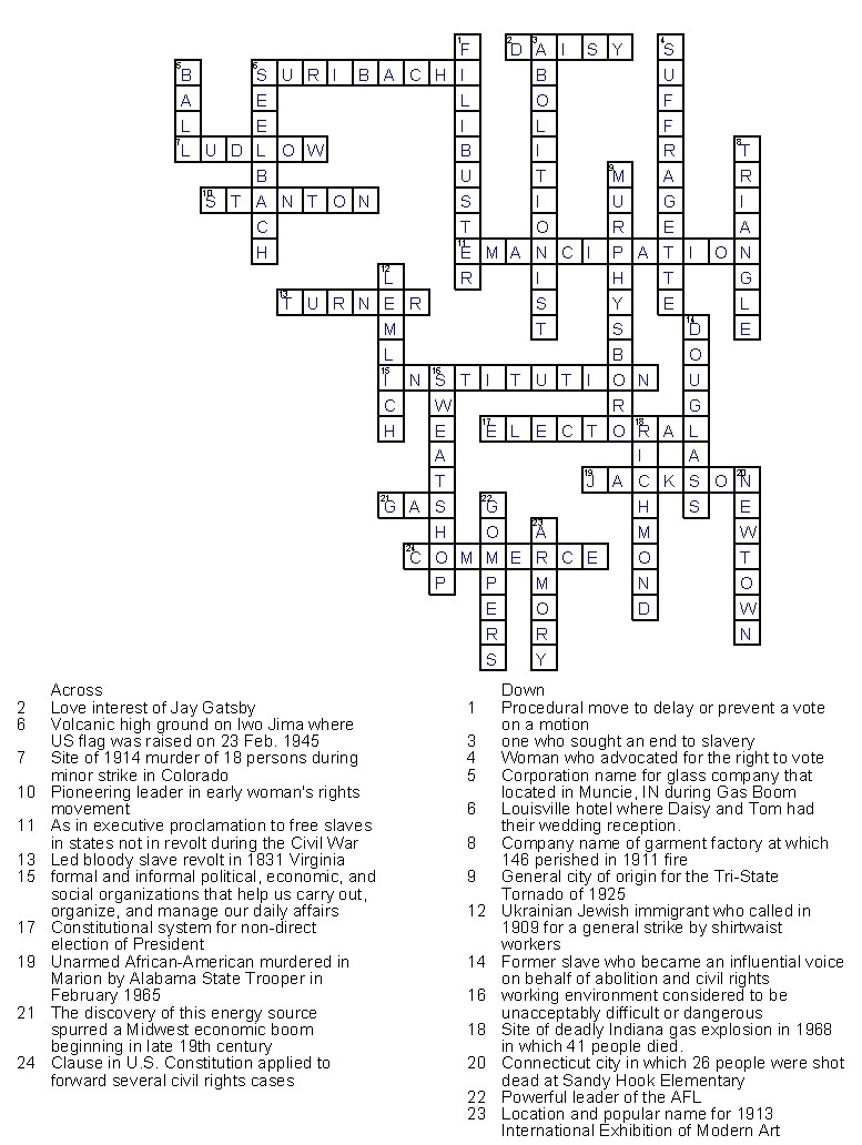 crossword puzzle Archives History as Prologue